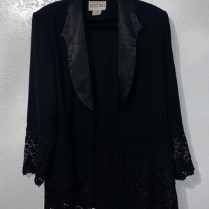 Dolce Max Black Lace Trim Jacket